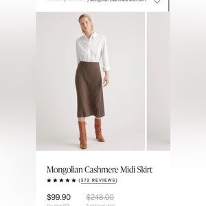 NWT Quince 100% Cashmere Skirt